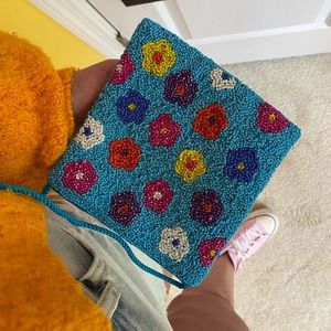 Trendy Floral Beaded Purse
